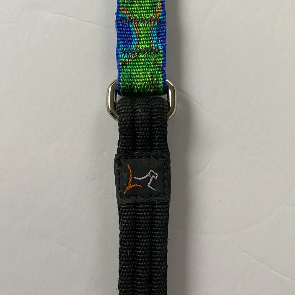 Lupine Lead Leash 2 Feet Short 1” Wide Peacock Green Blue 24” EUC birds pet dog